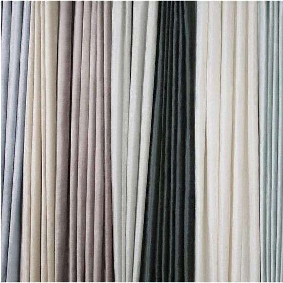 Olivia & Oliver Curtain Panel 63" Luster Velvet Ivory Rod Pocket Window Single - Picture 2 of 14